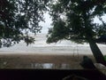 Carita beach in the raining morning Royalty Free Stock Photo