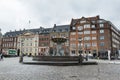 Caritas fountain by Statius Otto in the old downtown of Copenhagen city Royalty Free Stock Photo