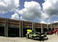 Carl Edwards car in garage Royalty Free Stock Photo