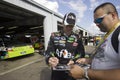 Carl Edwards signs autograph