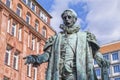 Carl Friedrich Petersen statue in Hamburg, Germany Royalty Free Stock Photo