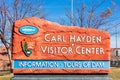 Carl Hayden Visitor Center sign