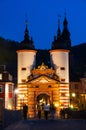 Carl Theodor Old Bridge in Heidelberg at night