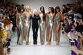 Carla Bruni, Claudia Schiffer, Naomi Campbell, Cindy Crawford, Helena Christensen and Donatella Versace walk the runway