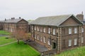 Aerial view of the Military Museum at Carlisle Castle, Carlisle, Cumbria, England, in April 2022.