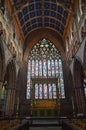 Carlisle Cathedral, Choir ceiling and East Window interior View Cumbria UK Royalty Free Stock Photo