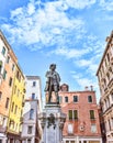 Carlo Goldoni in Campo San Bartolomeo Venice. Famous playwright and librettist