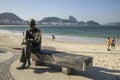 Carlos Drummond de Andrade bronze statue in Rio de Janeiro