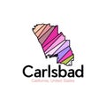 Carlsbad California City Map United States Modern Logo