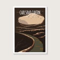 Carlsbad Caverns National Park poster vector illustration design, inner cave poster