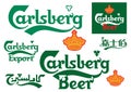 Carlsberg Beer Etiquette vector illustration poster template