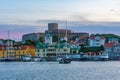 Carlsten fortress behind the marina in Swedish town Marstrand