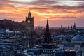 Carlton Hill in Edinburgh at sunset