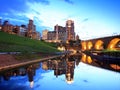 Carlyle condo and Arch Stone Bridge Royalty Free Stock Photo