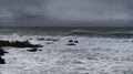 Carmel beach on a stormy day Royalty Free Stock Photo