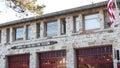 Gates of fire station. Firemens hall or firefighter house. Carmel California USA