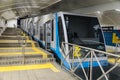 Carmelit an underground funicular railway, one of the smallest subway in the world, only four cars, six stations, single tunnel 1.