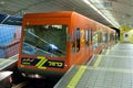 Carmelit underground train in Haifa, Israel