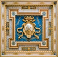 Carmelite Coat of Arms in the ceiling of San Martino ai Monti Church in Rome, Italy.