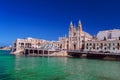 Carmelite Parish Church in Balluta Bay Malta close up Royalty Free Stock Photo