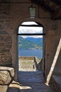 Carmine Superiore, gate view of Lake (lago) Maggiore, Italy.