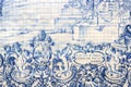 Carmo Church side wall Azulejo tile detail, in Porto.