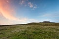 Carn Llidi, Pembrokeshire green hill at sunset