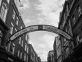 Carnaby Street in London black and white