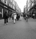 Carnaby Street in London black and white