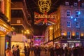 Carnaby Street, London, Christmas lights display. Royalty Free Stock Photo