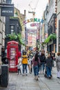 CARNABY STREET, LONDON, ENGLAND- 4 September 2021: Carnaby Street in London, England Royalty Free Stock Photo