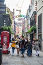 CARNABY STREET, LONDON, ENGLAND- 4 September 2021: Carnaby Street in London, England Royalty Free Stock Photo