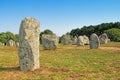 Carnac megalithic site in Brittany, France Royalty Free Stock Photo