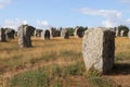 Carnac stones - Alignments of Kermario - rows of menhirs in Brittany