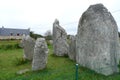 The Carnac stones are an extraordinarily dense collection of megalithic sites of stone arrays, dolmens, tumuli and single menhirs, Royalty Free Stock Photo