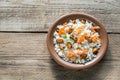Carnaroli rice with seafood Royalty Free Stock Photo