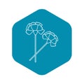 Carnation icon, outline style