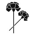 Carnation icon, simple style