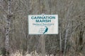 Carnation March Wetland Sanctuary sign by Seattle Audubon Society