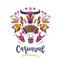 Carnaval de Barranquilla Illustrated Template 
