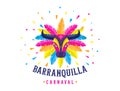 Carnaval de Barranquilla, Colombian carnival party. Vector illustration, poster and flyer