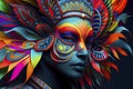 CARNAVAL PENAS COLORIDAS 3D Royalty Free Stock Photo