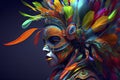 CARNAVAL PENAS COLORIDAS 3D Royalty Free Stock Photo