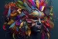 CARNAVAL PENAS COLORIDAS 3D Royalty Free Stock Photo