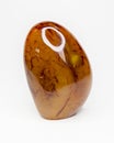 Carneol, carnelian stone polished on white