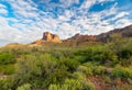 Carney Springs Trail is located in the remote area of the Superstition Mountain Wilderness. Royalty Free Stock Photo
