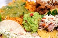 Carnitas With Rice And Refried Beans Royalty Free Stock Photo