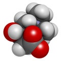 Carnitine molecule, chemical structure. Often found in nutritional supplements. Natural food sources include red meat and dairy