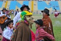 Carnival of Ayacucho. Women and men sing and dance for three days in the parade show in peru