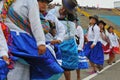 Carnival of Ayacucho. Women and men sing and dance for three days in the parade show in peru